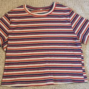 Retro striped baby tee